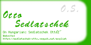 otto sedlatschek business card